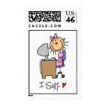 Stick Figure Internet Surfer Postage Stamps