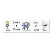 Stick Figure Just Married bumper stickers by SweetRascal Stick Figure Just Married bumper stickers