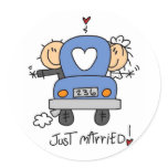 Stick Figure Just Married stickers