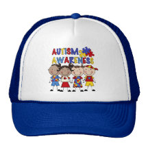 Stick Figure Kids Autism Awareness Hats