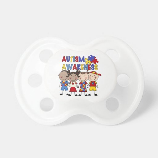 Stick Figure Kids Autism Awareness Pacifier Zazzle