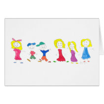 Stick Figure Kids Cards