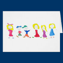 Stick Figure Kids Cards