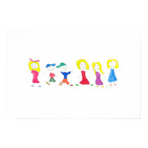 Stick Figure Kids Posters & Prints