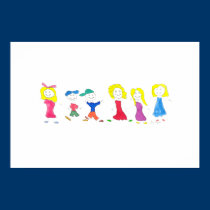 Stick Figure Kids Posters & Prints posters