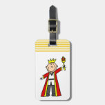 Stick Figure King Tags For Bags