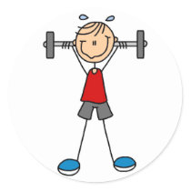 Stick Figure Lifting Weights Sticker by stick_figures Stick Figure Lifting Weights Sticker