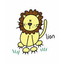 Stick Figure Lion T-shirts and Gifts