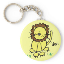 Stick Figure Lion T-shirts and Gifts Keychains