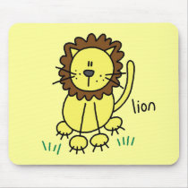 Stick Figure Lion T-shirts and Gifts Mouse Mat