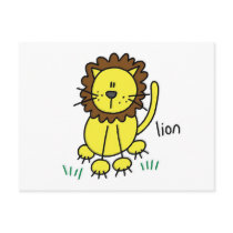 Stick Figure Lion T-shirts and Gifts Post Cards