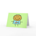 Stick Figure Love Card card