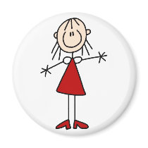 Stick Figure Mom Magnet by stick_figures Stick Figure Mom Magnet