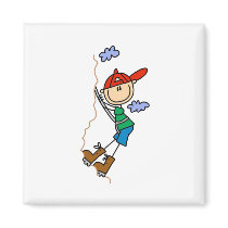 Stick Figure Mountain Climbing Magnets