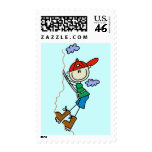 Stick Figure Mountain Climbing Tshirts and Gifts Stamp