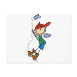 Stick Figure Mountain Climbing Tshirts and Gifts Postcards