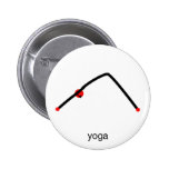 Stick figure of downward dog pose with yoga text. pin