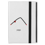 Stick figure of downward dog pose with yoga text. case for iPad mini