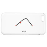 Stick figure of downward dog pose with yoga text. iPhone 5C cases