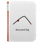 Stick figure of downward dog yoga pose Sanskrit Kindle Case