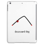 Stick figure of downward dog yoga pose Sanskrit iPad Air Covers