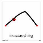Stick figure of downward dog yoga pose Sanskrit Wall Graphic