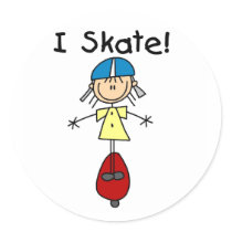 Stick Figure on Skateboard stickers