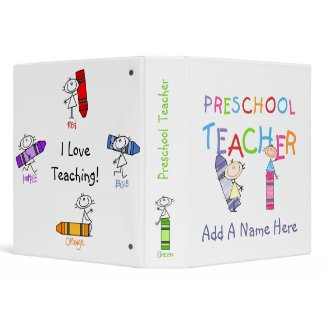 Stick Figure Preschool Teacher Binder