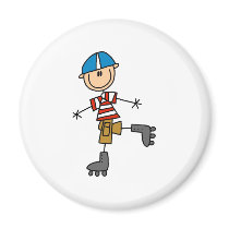 Stick Figure Roller Skating magnets