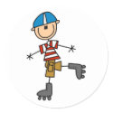 Stick Figure Roller Skating stickers