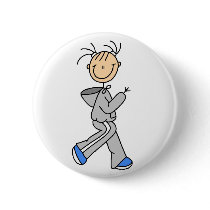 Stick Figure Running Button