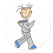 Funny Stick Figure Snowmobile Sticker on Love Running T Shirts  I Love Running Gifts  Art  Posters  And More
