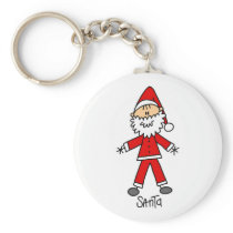 Stick Figure Santa Claus Tshirts and Gifts Key Chains