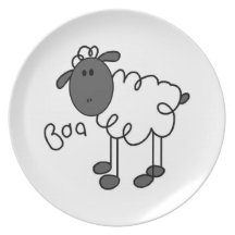 Stick Figure Sheep T-shirts and Gifts Dinner Plates