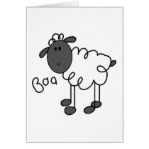 Stick Figure Sheep Tshirts and Gifts Greeting Card