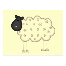 Stick Figure Sheep tshirts and Gifts Post Card