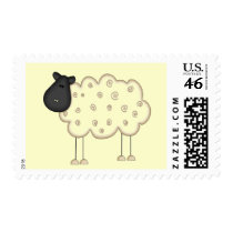 Stick Figure Sheep tshirts and Gifts Postage Stamp