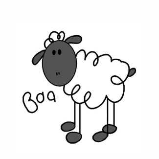 Stick Figure Sheep Tshirts and Gifts sticker