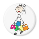 Stick Figure Shopping Magnet by stick_figures Stick Figure Shopping Magnet