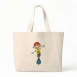 Stick Figure Skateboarder Tote Bag