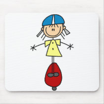 Stick Figure Skateboarding Mousepad by stick_figures Stick Figure Skateboarding Mousepad