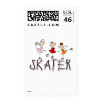 Stick Figure Skater Tshirts and Gifts Postage Stamps
