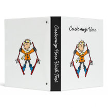 Stick Figure Skier T-shirts and Gifts Vinyl Binders