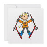 Stick Figure Skier T-shirts and Gifts Invites