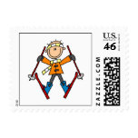 Stick Figure Skier T-shirts and Gifts postage