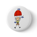 Stick Figure Sky Diver Button