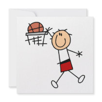 Stick Figure Slam Dunk T-shirts and Gifts Custom Invitations