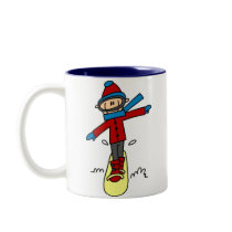 Stick Figure Snowboarding mugs by stick_figures Stick Figure Snowboarding mugs