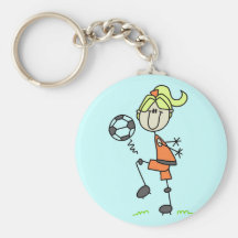 Stick Figure Soccer Tshirts and Gifts Key Chains