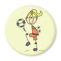 Stick Figure Soccer Tshirts and Gifts Refrigerator Magnet